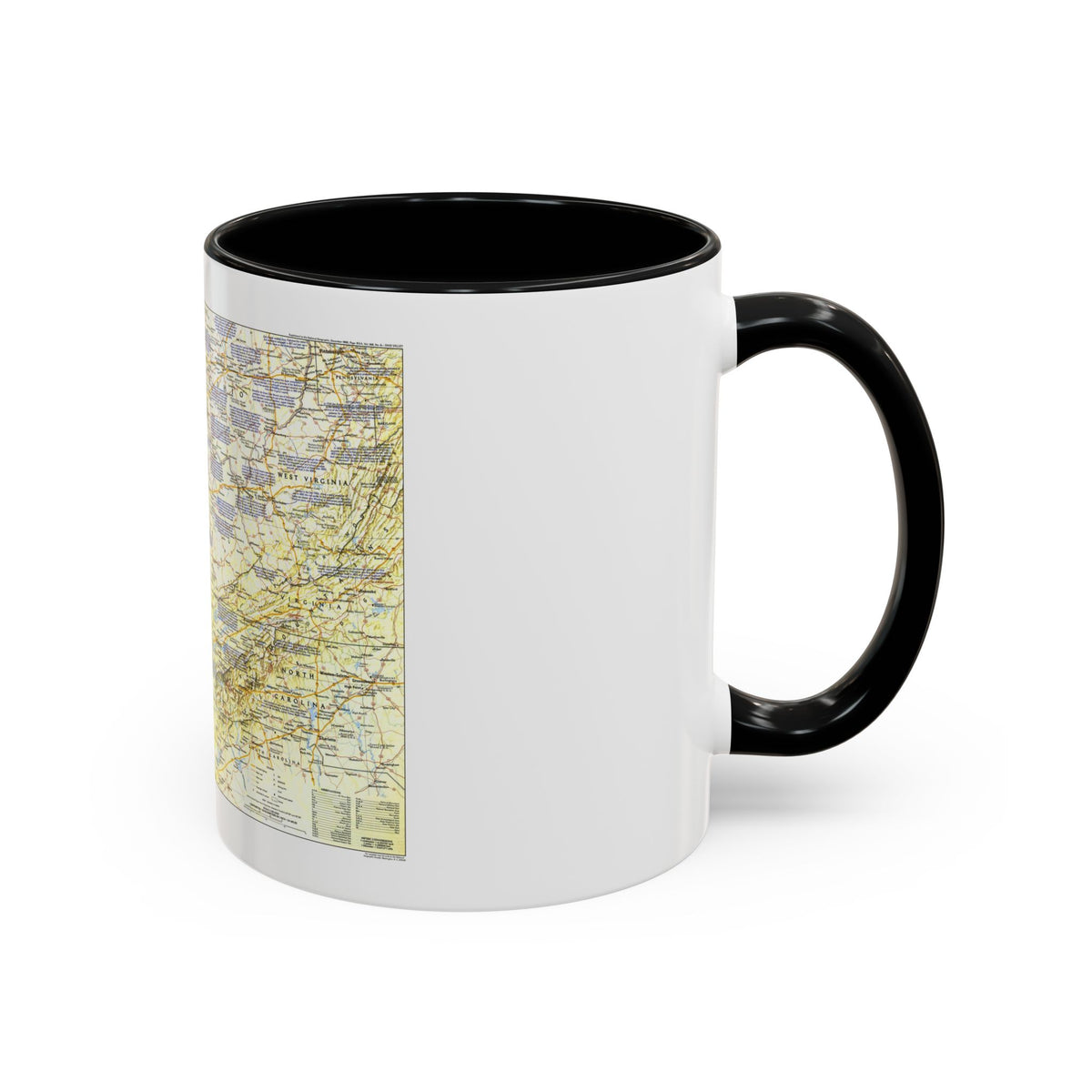 USA - Ohio Valley 1 (1985) (Map) Accent Coffee Mug