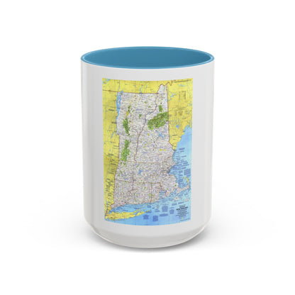 USA - Western New England 1 (1975) (Map) Accent Coffee Mug