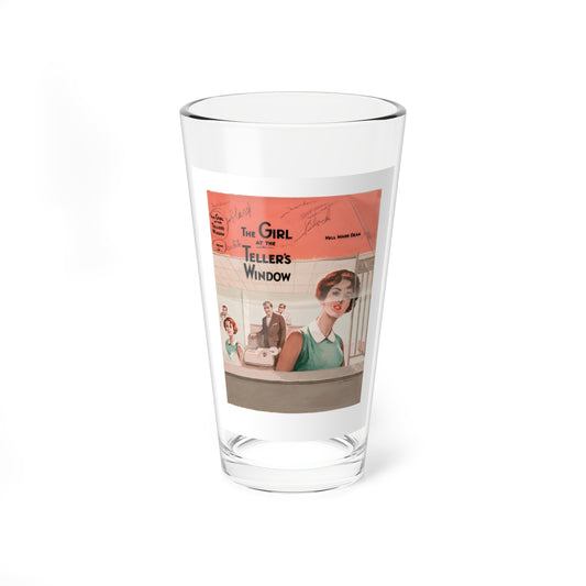 The Girl at the Teller's Window by Nell Marr Dean (Avalon, 1963) - Pint Glass 16oz