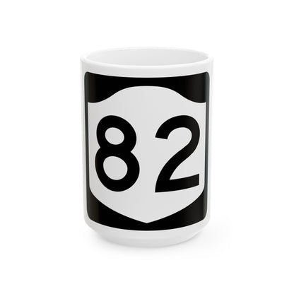 NY-82 (New York) (Road Sign) White Coffee Mug
