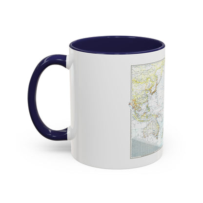 Pacific Ocean - Theater of War (1942) (Map) Accent Coffee Mug