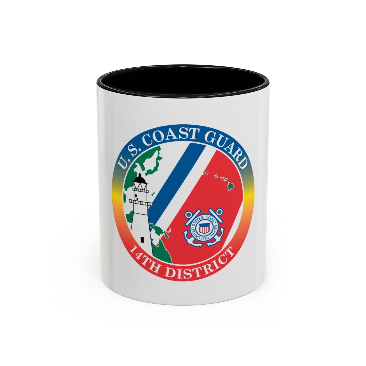 14th CG District (U.S. Coast Guard) Accent Coffee Mug