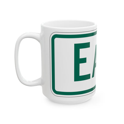 East plate Vermont (Vermont) (Road Sign) White Coffee Mug
