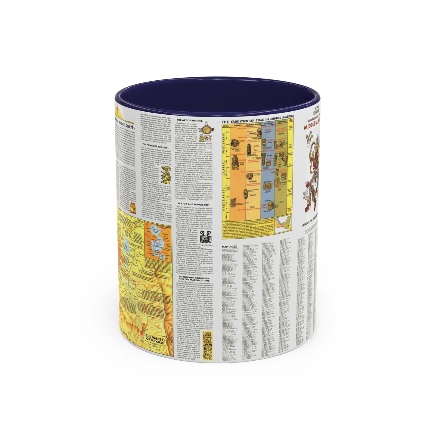 Central America - Archeological Map 2 (1968) (Map) Accent Coffee Mug