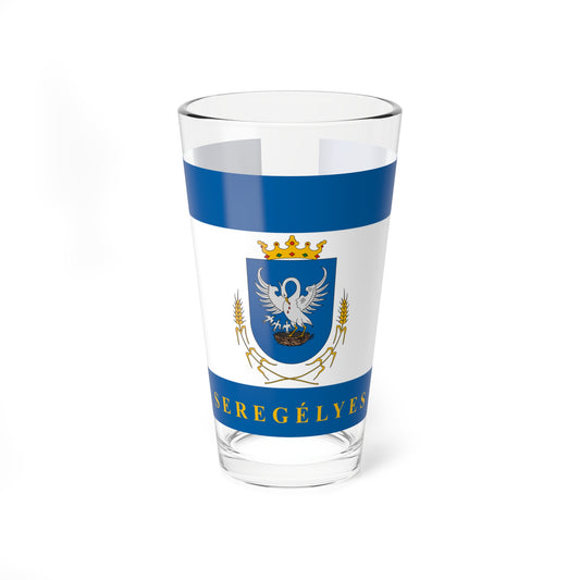 Flag of Seregelyes (Hungary) Pint Glass 16oz