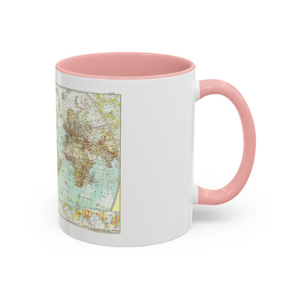 World Map (1957) (Map) Accent Coffee Mug