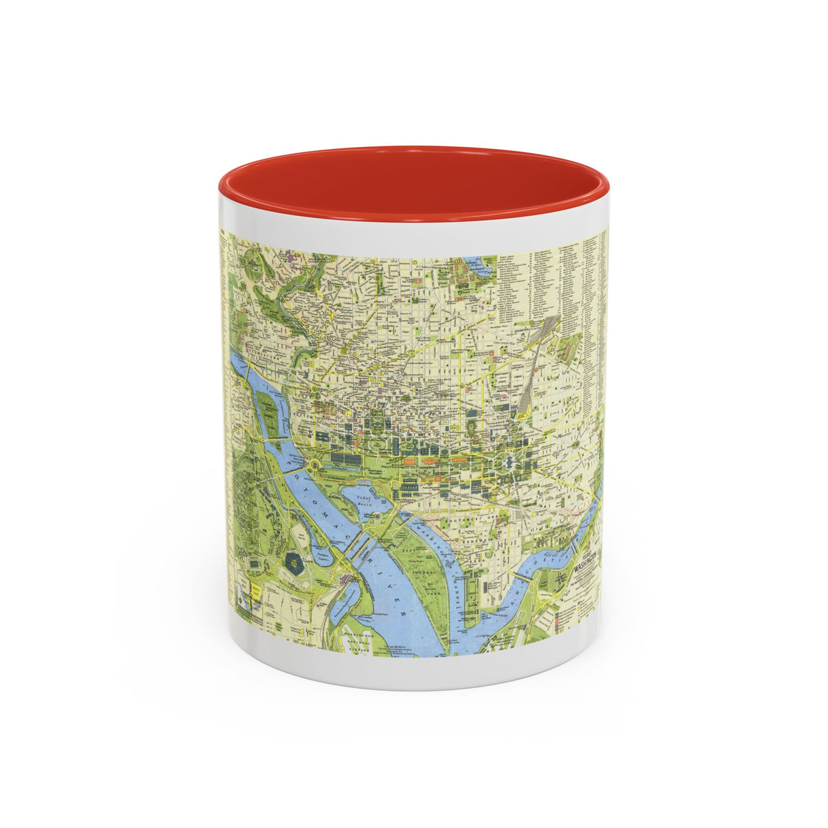 USA - Washington, Tourist (1964) (Map) Accent Coffee Mug