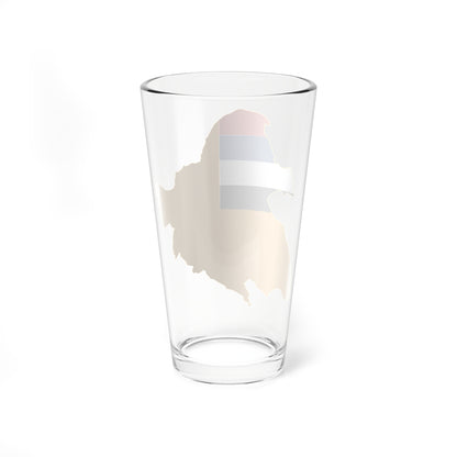 Flag map of Manchukuo 1932-1945 (China) Pint Glass 16oz