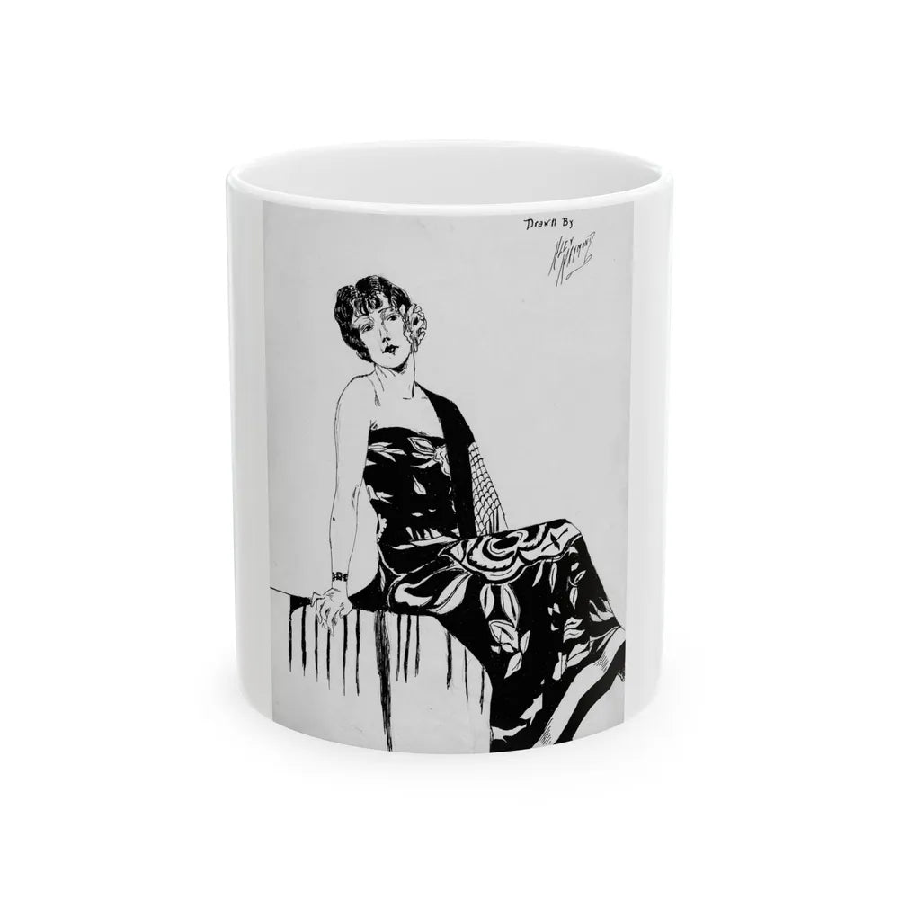 Early Figure Sketch 1 (c. 1920s) - White Coffee Mug-11oz-Go Mug Yourself