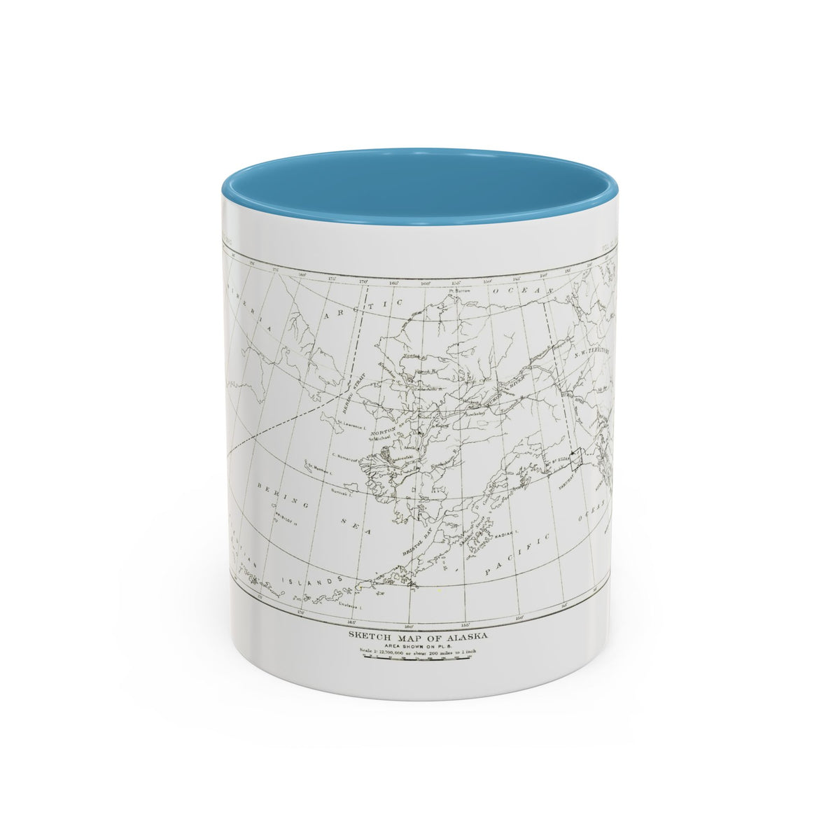 Alaska - Sketch Map (1891) (Map) Accent Coffee Mug