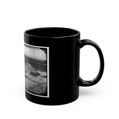 Morris Island, South Carolina. Battery Hays. One 8-Inch Parrot Rifle, Dismounted. Breaching Battery Against Fort Sumter (U.S. Civil War) Black Coffee Mug