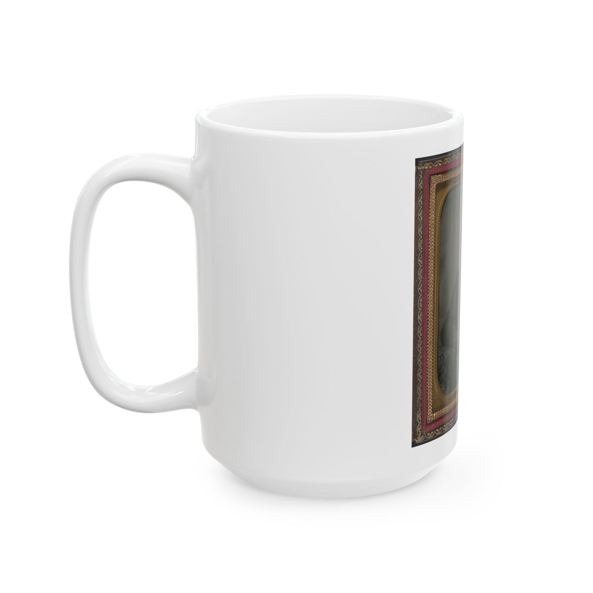 Third Lieutenant John Alphonso Beall Of Company D, 14th Texas Cavalry Regiment, With Berdan Sharps Rifle (U.S. Civil War) White Coffee Mug