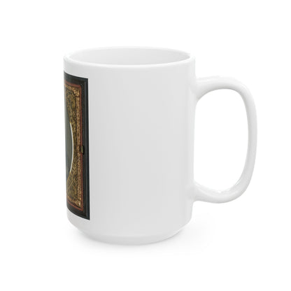 Private Alexander T. Harris Of Richmond  Parker  Virginia Light Artillery Battery In Richmond Depot Jacket (U.S. Civil War) White Coffee Mug