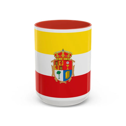 Flag of Cuenca Spain - Accent Coffee Mug-15oz-Red-Go Mug Yourself