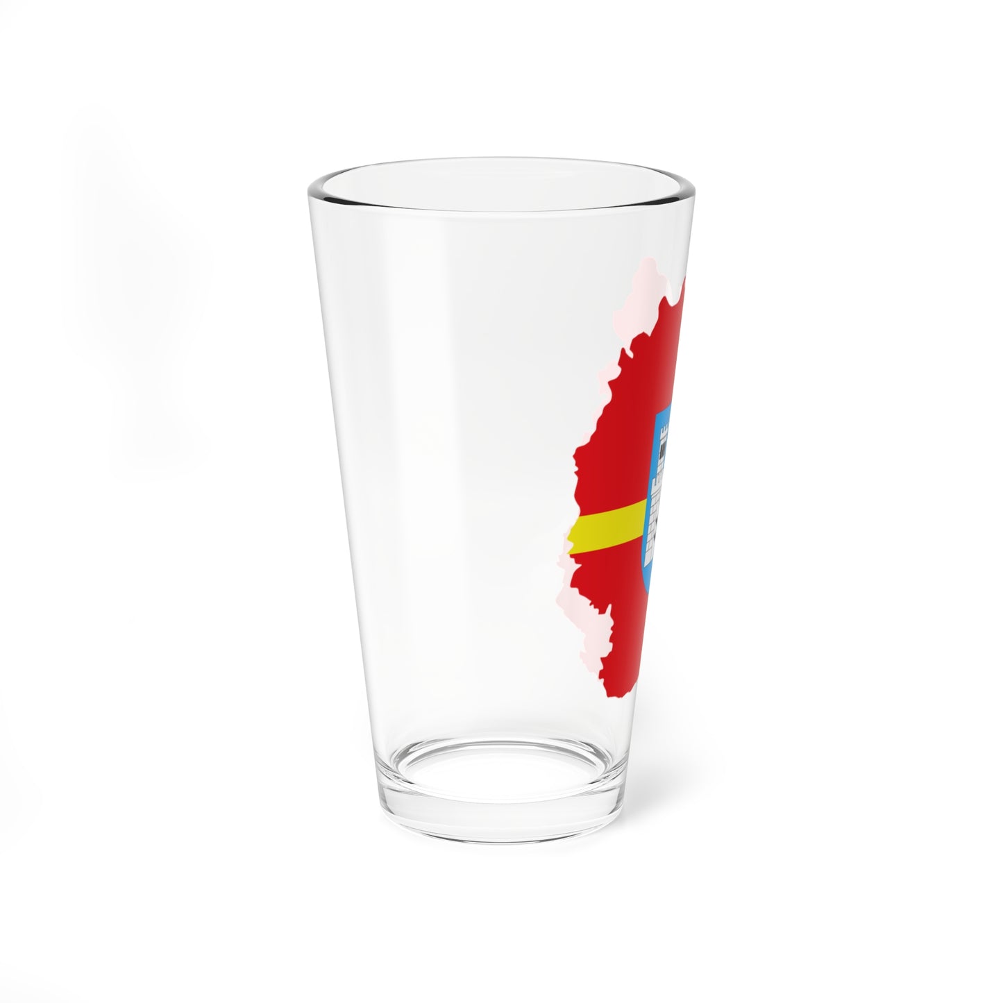 Flag-map of Zhytomyr Oblast (Ukraine) Pint Glass 16oz