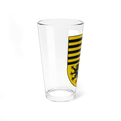 Wappen des Landkreises Elbe-Elster (Germany) (Coat of Arms) Pint Glass 16oz