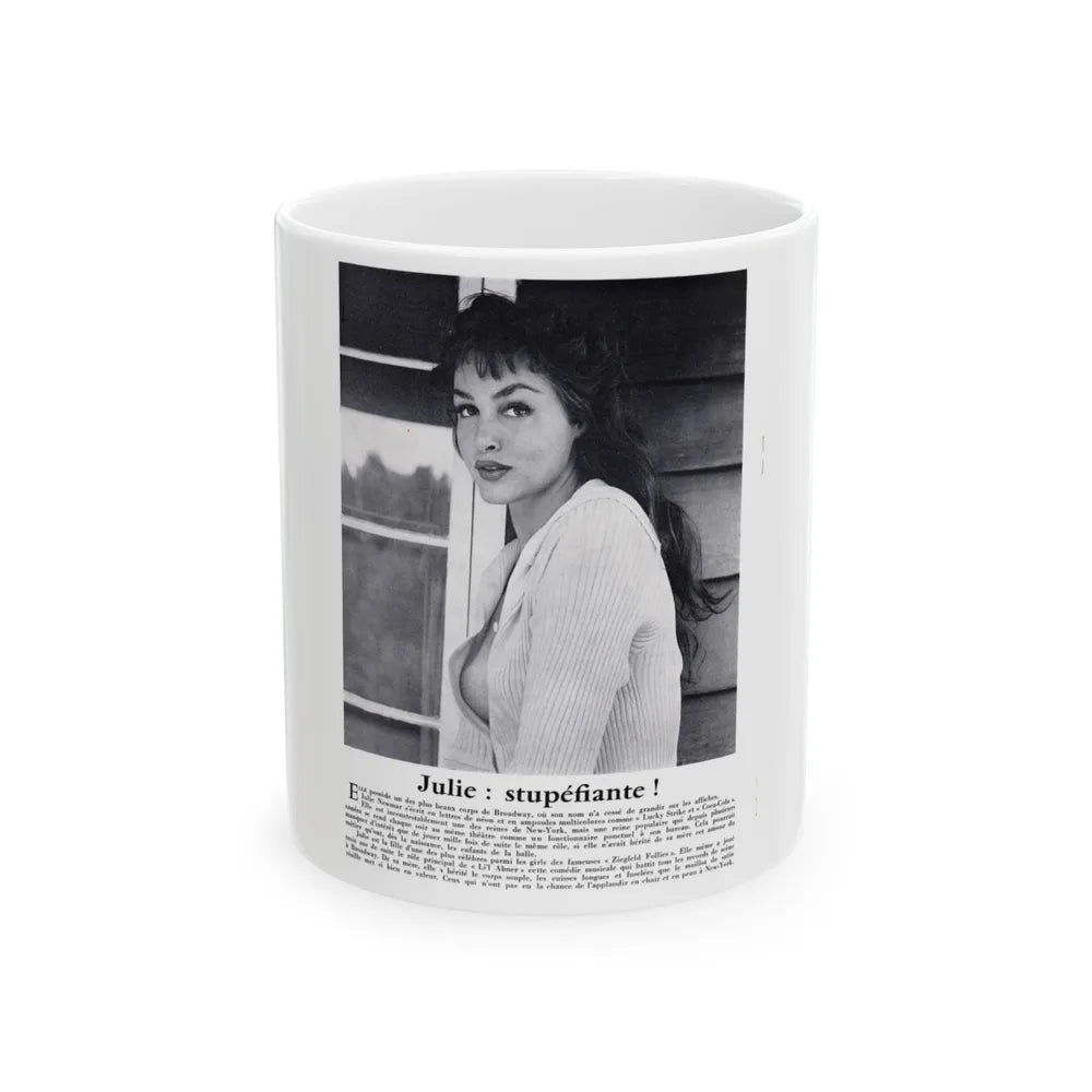 Julie Newmar #326 (Vintage Female Icon) White Coffee Mug-11oz-Go Mug Yourself