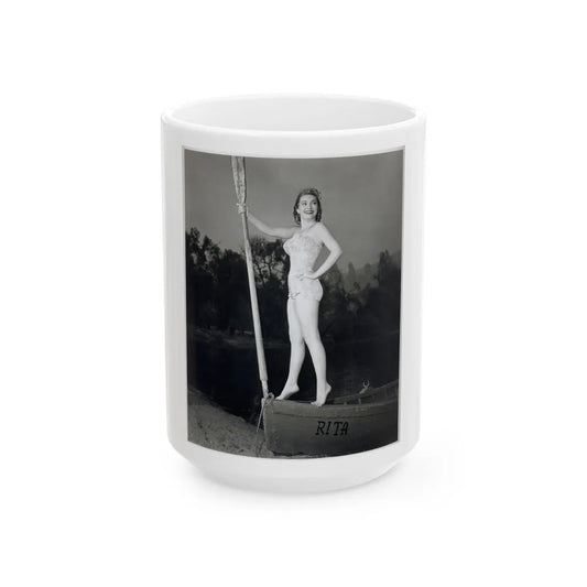 Lori Nelson #172 (Vintage Female Icon) White Coffee Mug-15oz-Go Mug Yourself