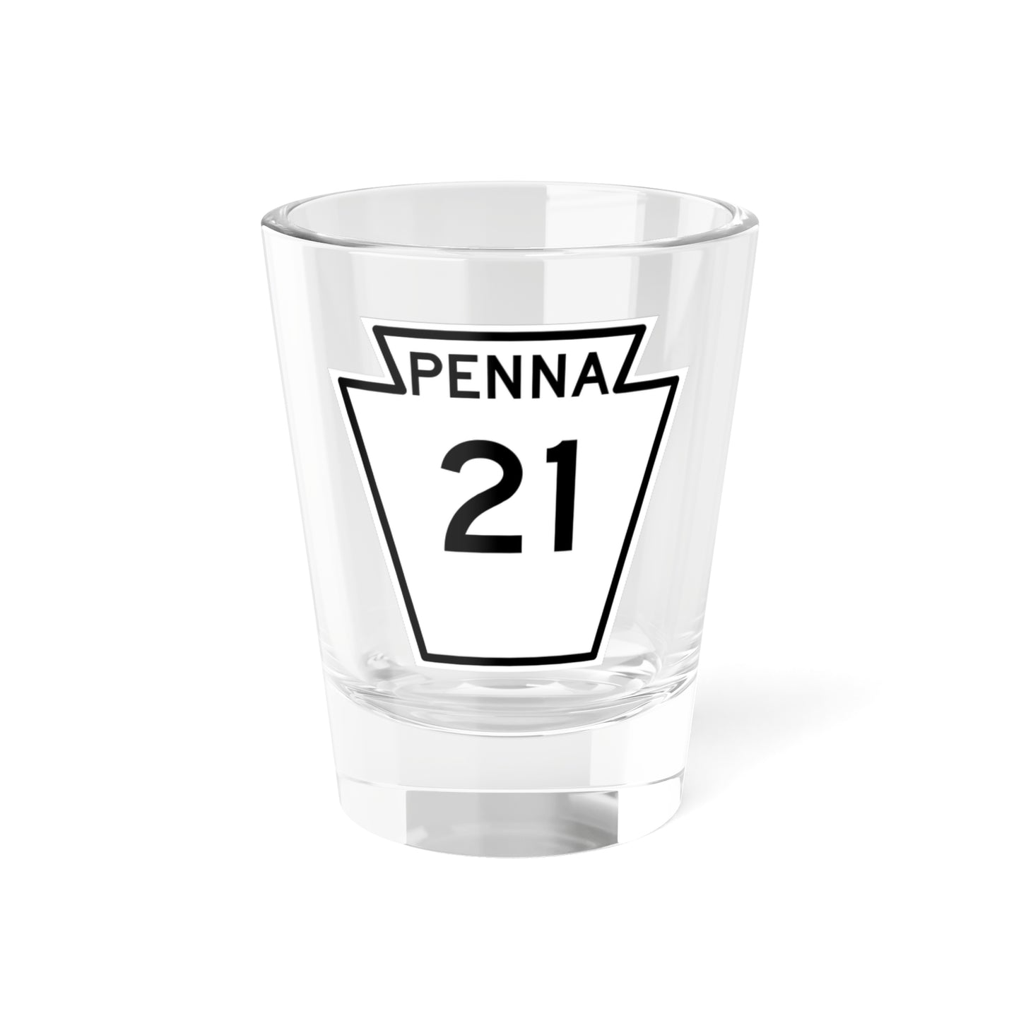 PA-21 1948 (Pennsylvania) (Road Sign) Shot Glass 1.5oz