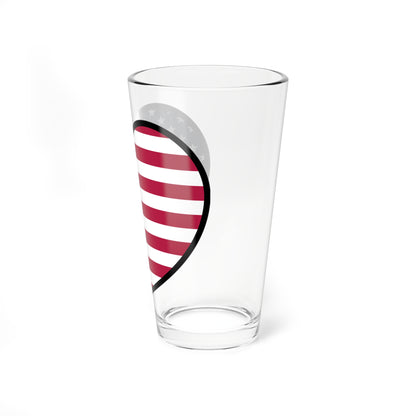 United States flag heart (United States) Pint Glass 16oz