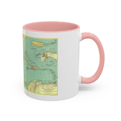 Central America and the West Indies (1934) (Map) Accent Coffee Mug