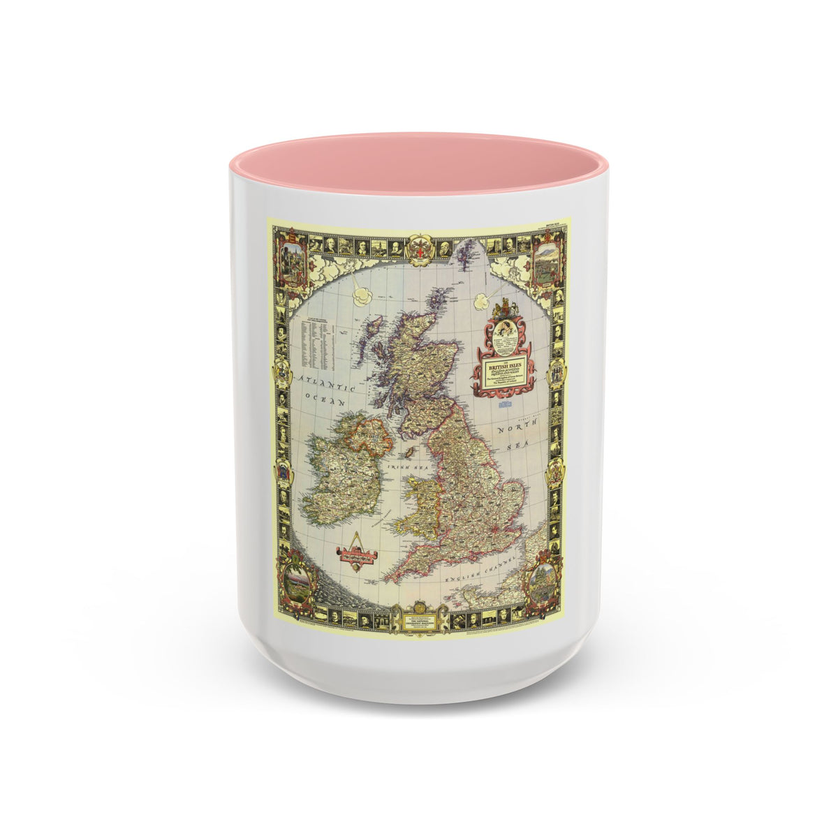 British Isles (1949) (Map) Accent Coffee Mug