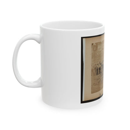 Railroad Construction Workers Straightening Track (U.S. Civil War) White Coffee Mug