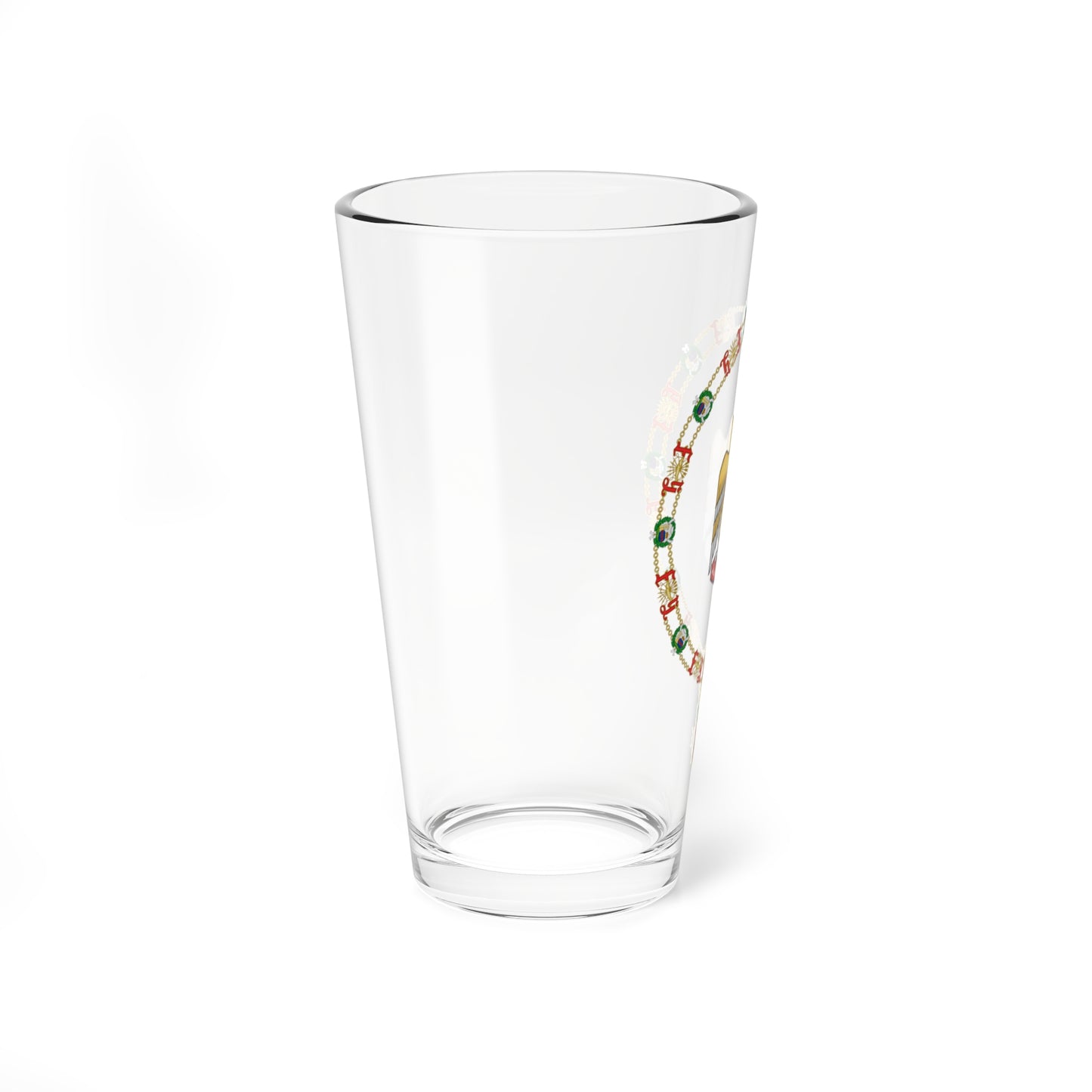 Coat of Arms of Zayed bin Sultán Al Nahayan Order of Isabella the Catholic (United Arab Emirates) (Coat of Arms) Pint Glass 16oz
