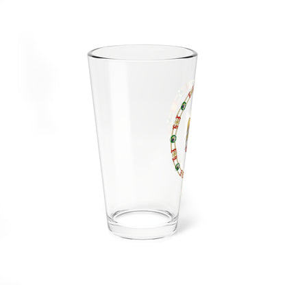 Coat of Arms of Zayed bin Sultán Al Nahayan Order of Isabella the Catholic (United Arab Emirates) (Coat of Arms) Pint Glass 16oz