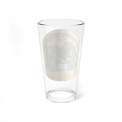 Emblem of the Democratic Peoples Republic of Angola (Angola) (Coat of Arms) Pint Glass 16oz