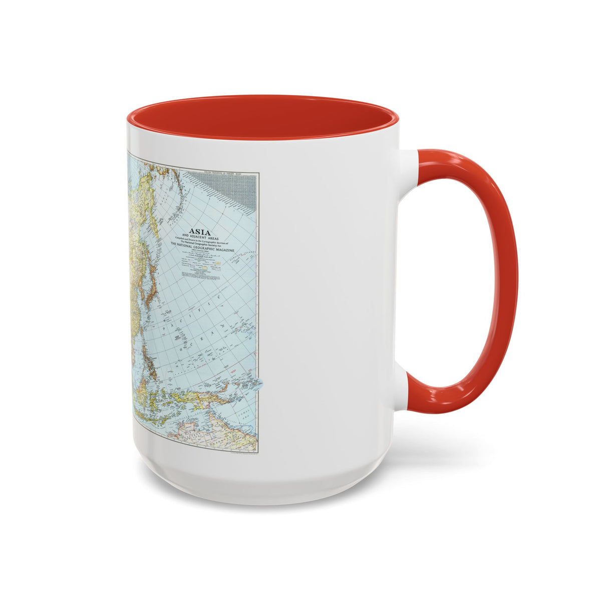 Asia and Adjacent Areas (1942) (Map) Accent Coffee Mug