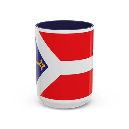 Flag of Gori Georgia - Accent Coffee Mug-15oz-Navy-Go Mug Yourself