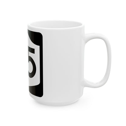 NY-25 (New York) (Road Sign) White Coffee Mug