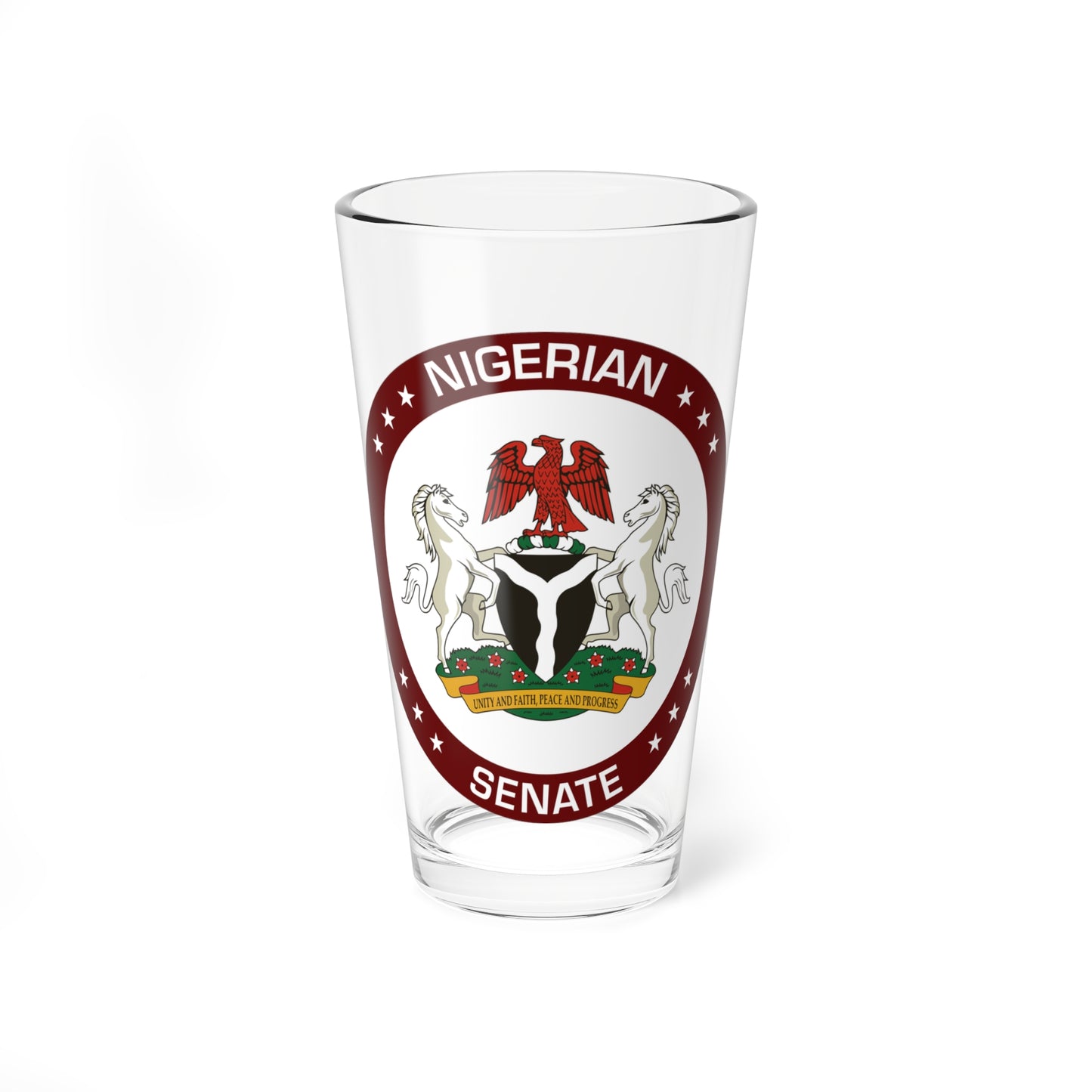 Seal of the Senate of Nigeria (Niger) (Coat of Arms) Pint Glass 16oz