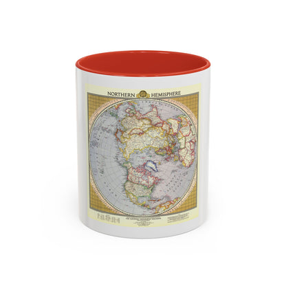 Northern Hemisphere (1946) (Map) Accent Coffee Mug