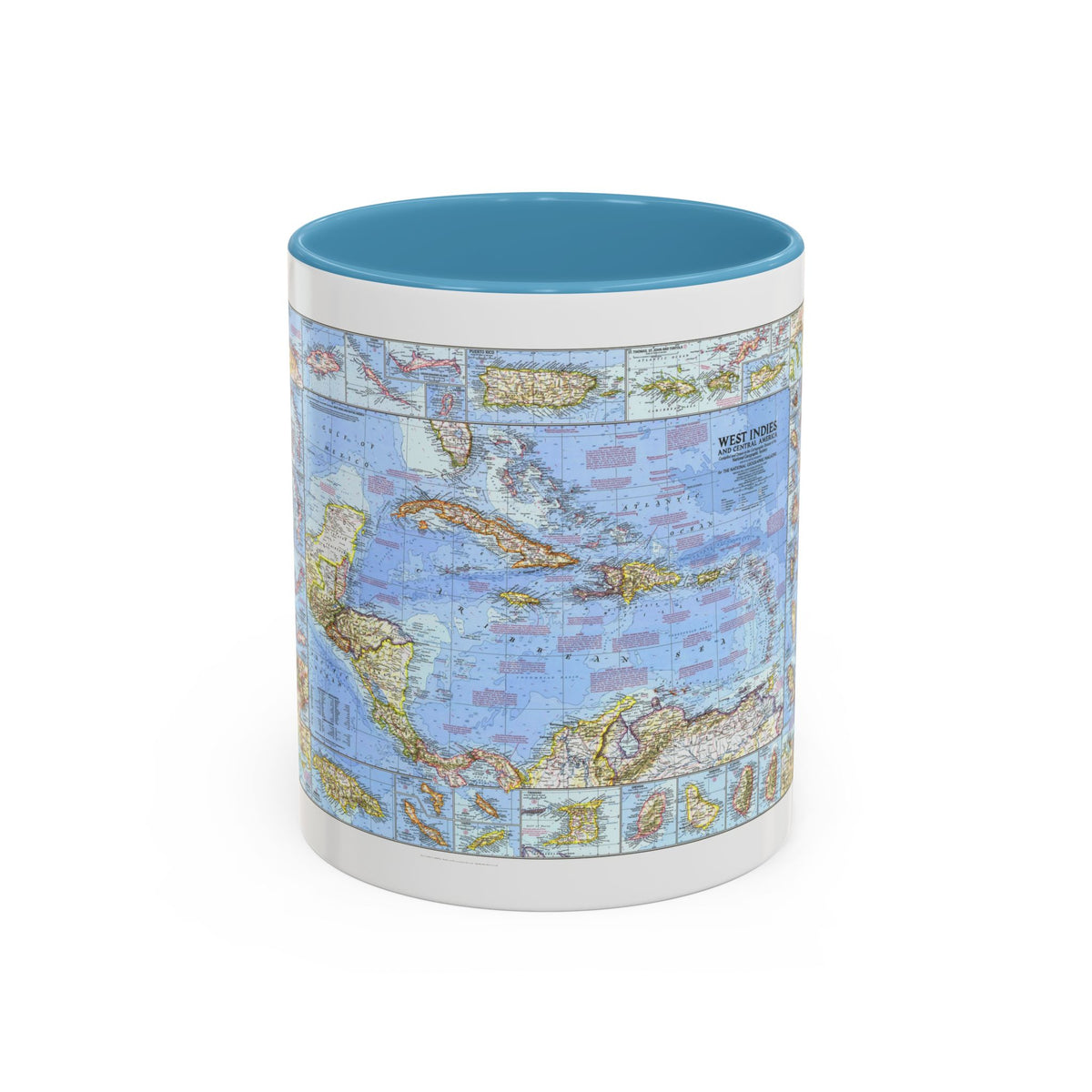 West Indies & Central America (1970) (Map) Accent Coffee Mug