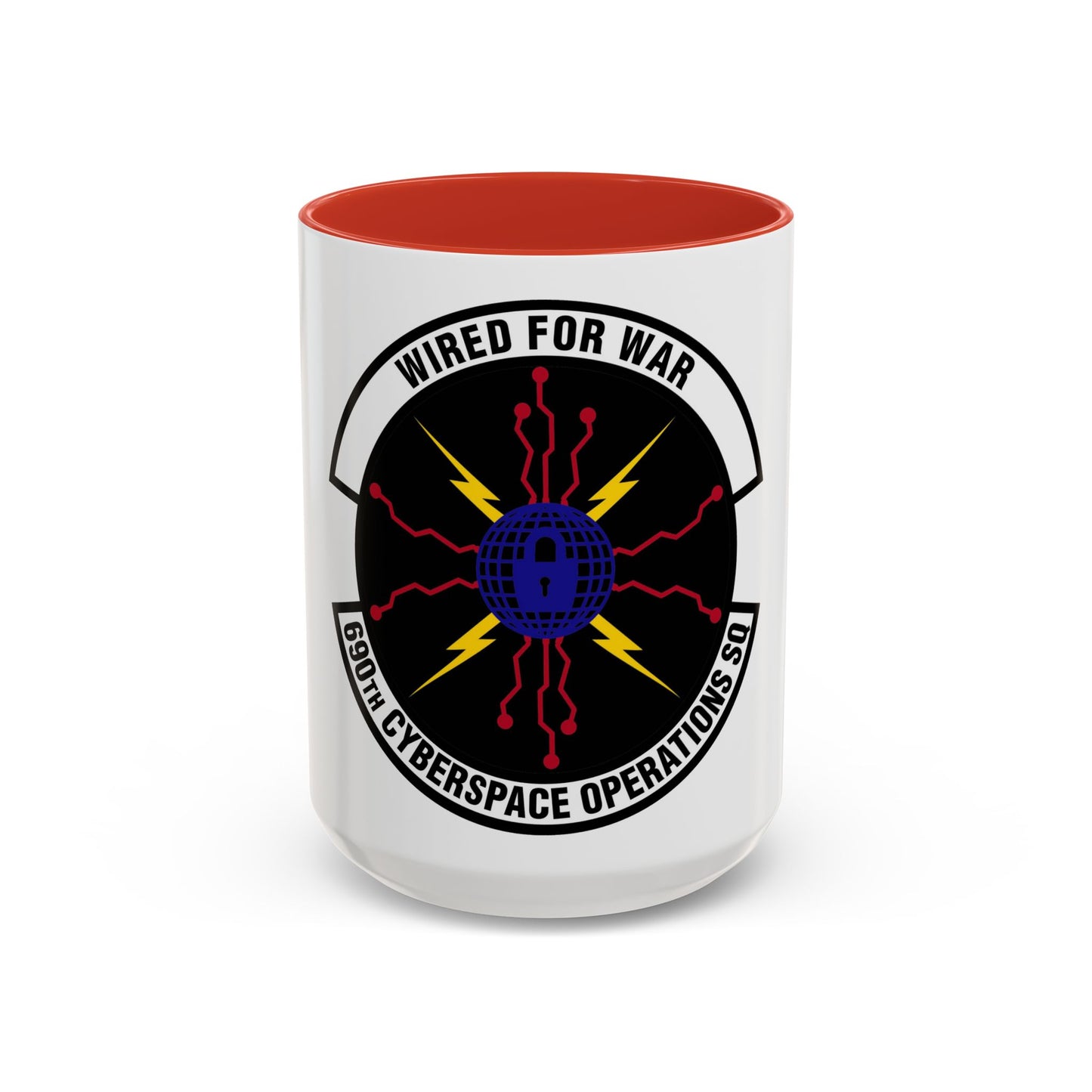 690 Cyberspace Operations Squadron AFSPC (U.S. Air Force) Accent Coffee Mug