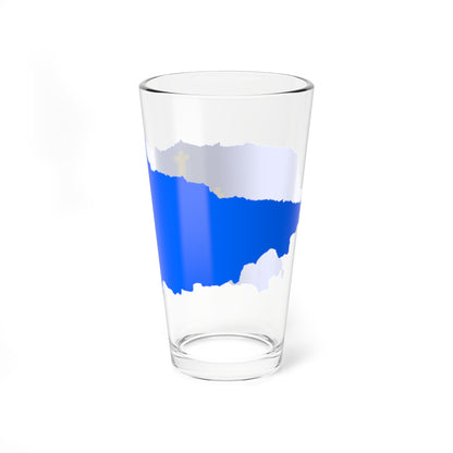 Flag map of Asturias (Spain) Pint Glass 16oz
