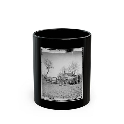 Unknown Location. Wagons And Camera Of Sam A. Cooley, U.S. Photographer, Department Of The South(2) (U.S. Civil War) Black Coffee Mug