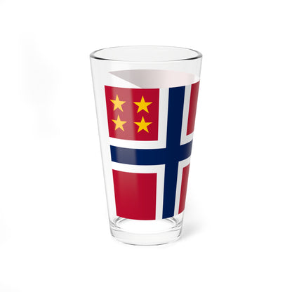 Norwegian General rank flag (Norway) Pint Glass 16oz