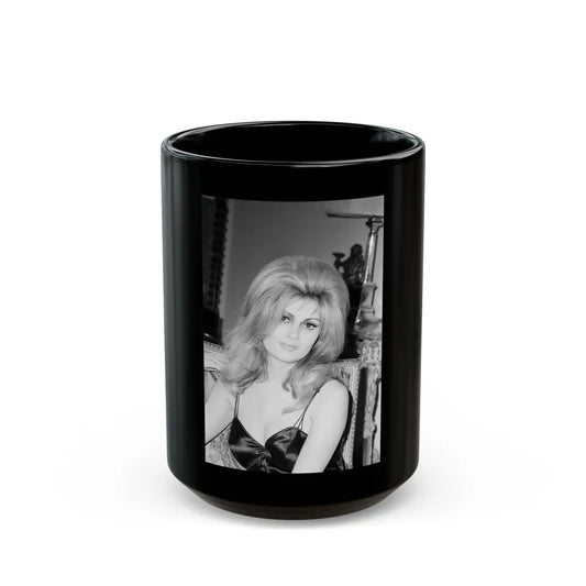 Pamela Tiffin #46 (Vintage Female Icon) Black Coffee Mug-15oz-Go Mug Yourself