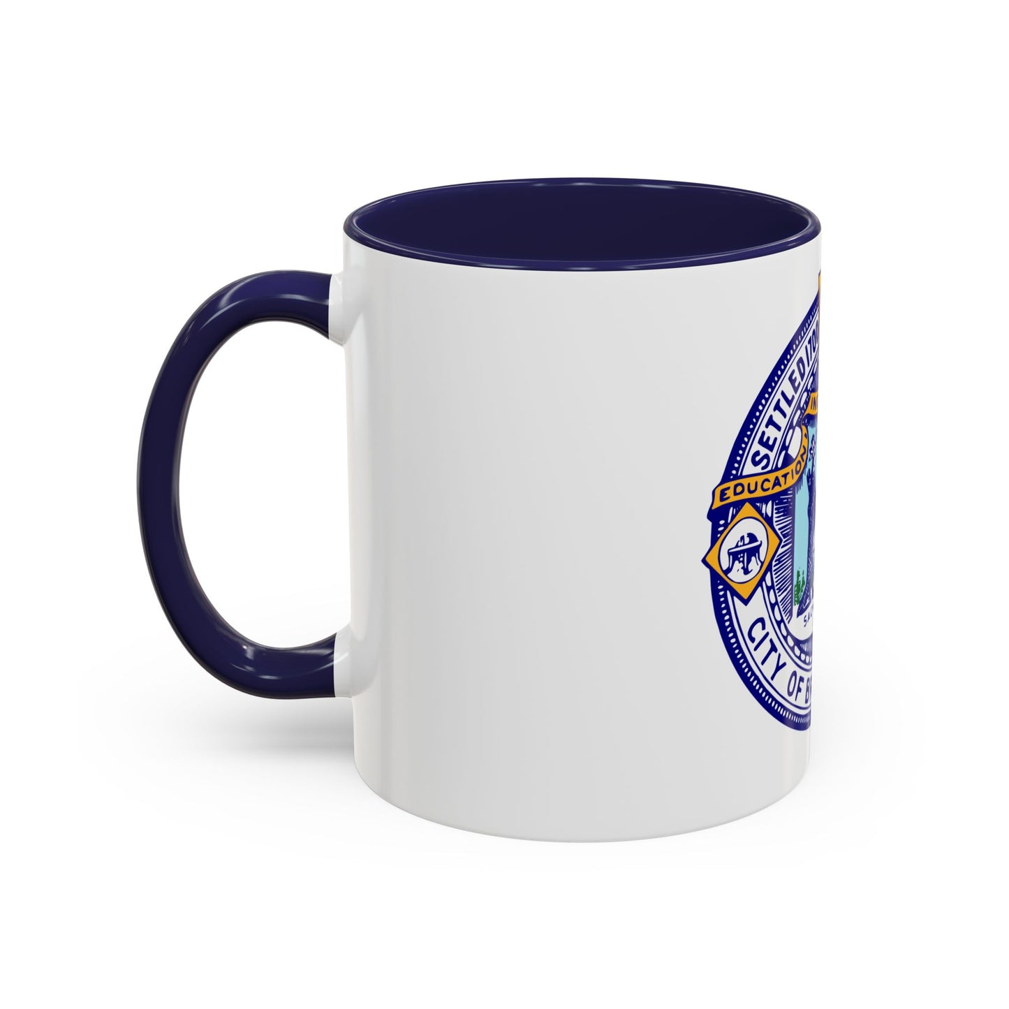 Seal of Brockton Massachusetts - Accent Coffee Mug
