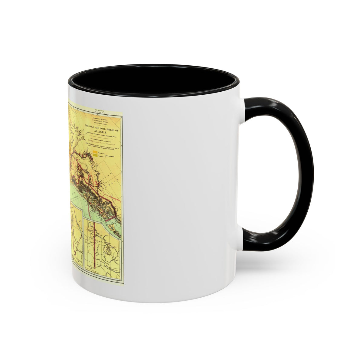 Alaska - The Gold & Coal Fields (1898) (Map) Accent Coffee Mug