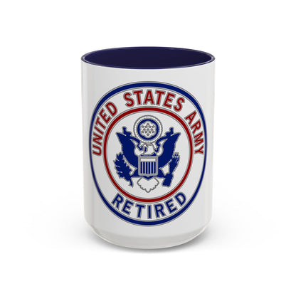Retired Service Identification Badge 2 (U.S. Army) Accent Coffee Mug