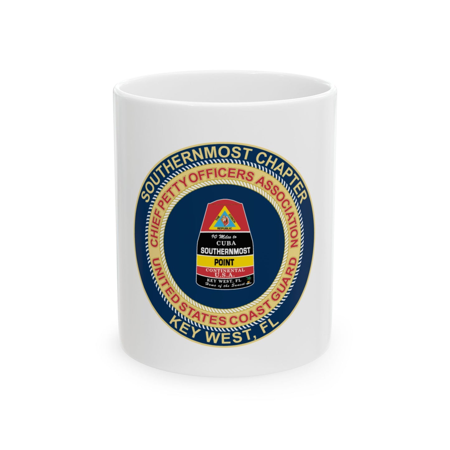 USCG CPOA Key West FL Southernmost Chapter (U.S. Coast Guard) White Coffee Mug
