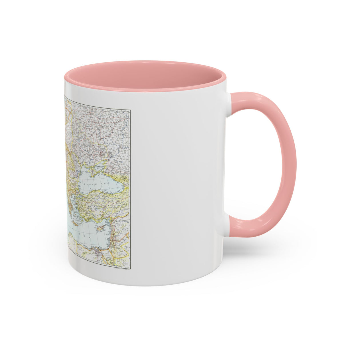 Mediterranean as of September 1 (1939) (Map) Accent Coffee Mug