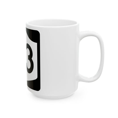 NY-23 (New York) (Road Sign) White Coffee Mug