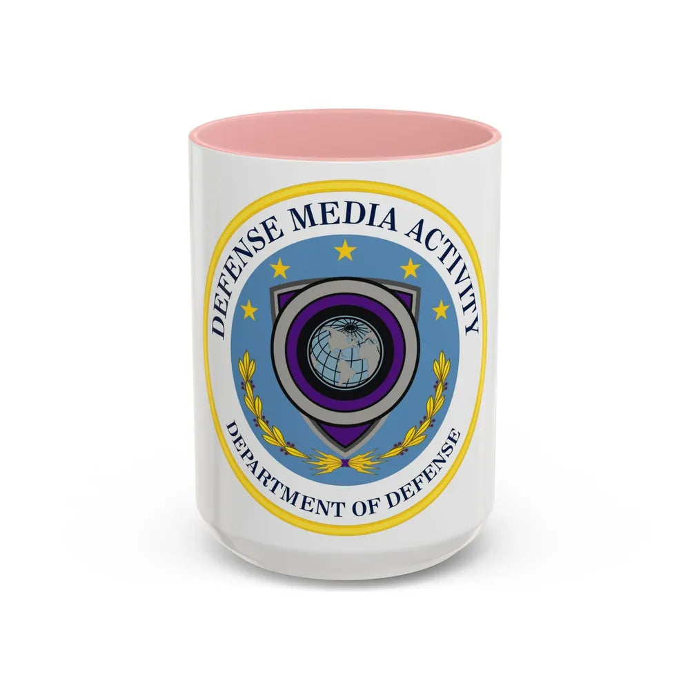 Defense Media Activity (U.S. Army) Accent Coffee Mug-15oz-Pink-Go Mug Yourself