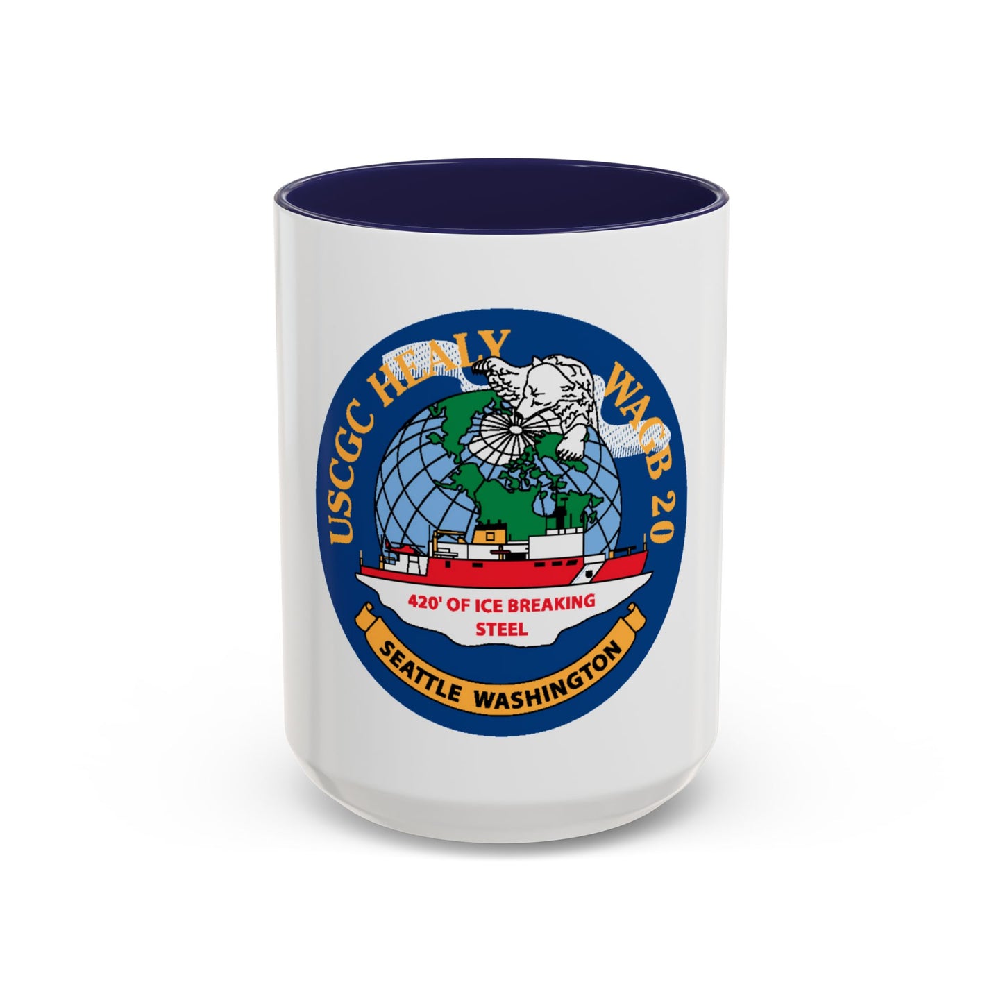 USCGC Healy WAGB 20 Seattle Wash (U.S. Coast Guard) Accent Coffee Mug