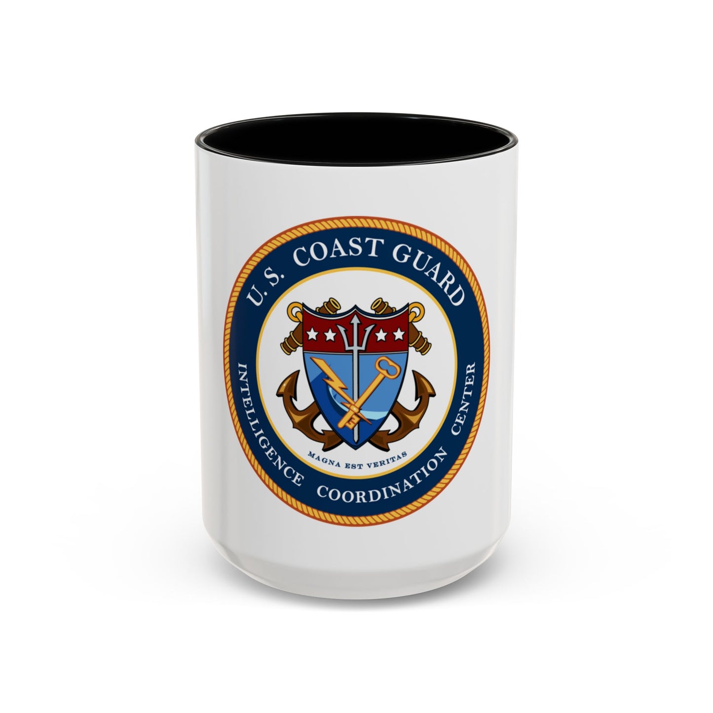 USCG Intelligence Coordination Center (U.S. Coast Guard) Accent Coffee Mug